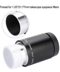 Awesome 32mm Plossl Eyepiece For 1.25 Inch Telescopes With Filter Thread, 52 Degree Field Of View, Long Eye Relief, black and silver design