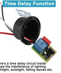 Auto On Off Photocell Night Light Switch Photosensor with time delay feature and circuit board, rainproof, 12V 10A copper wires