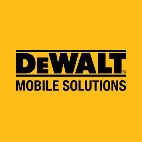 DeWALT Mobile Solutions logo on a yellow background