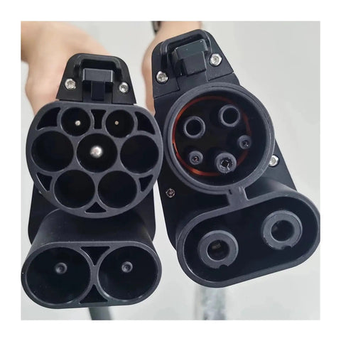 Heavy Duty Ccs2 To Ccs1 Ev Charging Adapter 200A Connector showcasing dual connectors for fast power transfer.