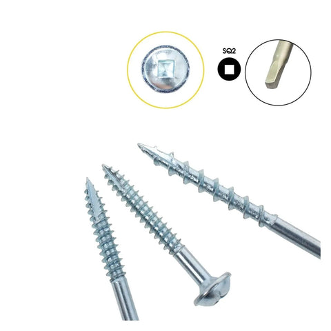 Pocket Hole Screws Set 50 Piece 100 Piece 25 To 63mm Self Tapping Coarse And Fine Thread Square Drive For Jig System