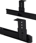 14 Inch Keyboard Slide Without Tray Black Heavy Duty Steel Under Desk Mount With Adjustable Height From Two Inches To Three Seven Eighths Inches And Eleven And A Quarter Inch Extension For A Smooth Secure Keyboard Setup