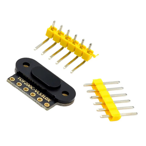 Real Time ToF Distance Ranging Sensor Module For VL6180 And VL53L1X with yellow pin connectors, easy integration.
