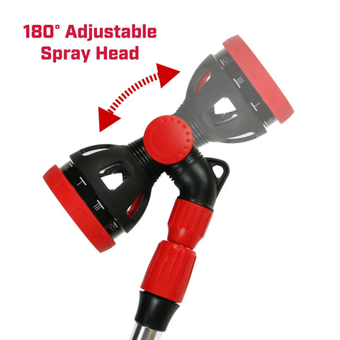 10 Pattern Rotatable Nozzle With 39 To 56 Inch Telescoping Extension Adjustable 180 Degree Nozzle Sprays Up To 35 Feet At 40 Psi