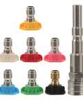 Save Time On Yard Work With This Straight Up Stainless Steel Pressure Washer Quick Connect Coupler Featuring A Super Fast Quarter Inch Male Garden Hose Adapter That Snaps On Tight To Any High Pressure Car Wash Gun. Stainless steel pressure washer coupler and various adapters.