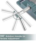 Tough As Nails Six Inch Milling Vise Heavy Duty Cast Iron Bench Clamp 180° rotation handle for flexible adjustments.