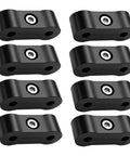 Premium 8 Pack Brake Line Separator Clamp Kit For 3/16 Inch Lines With Solid Aluminum Clamps Heavy Duty Screws And Pro Wrench Tool To Fix Your Ride Smoothly Today, eight black clamps