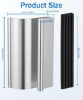 Top Shelf Aluminum Glass Shower Door Handle Replacement For Frameless Sliding And Swing Bathroom Doors Easy Swap Tub Enclosure Pull No Sweat Heavy Duty Hardware Set dimensions with metal handle and rubber gaskets.