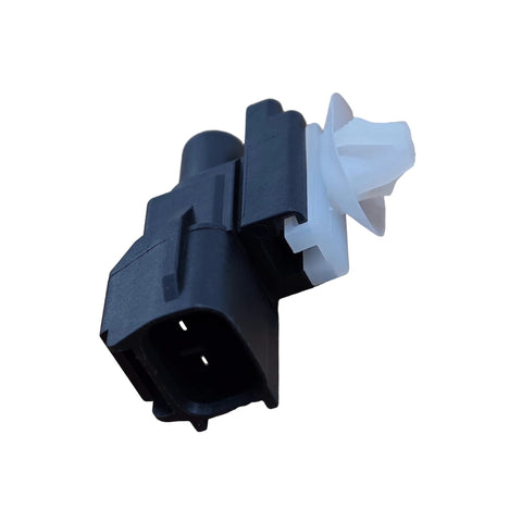 AITKEN ambient air temperature sensor with black 2-pin connector and white mounting clip, side view.