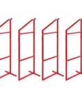 4 Pack 52 By 19 Inch Red Industrial Shelf Brackets Beefy Heavy Duty Support For Storage Racks Built For Warehouse Workshop And Outdoor Use Sturdy Steel Construction With Rust Resistant Spray Finish
