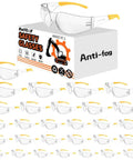 Anti Fog Safety Glasses Bulk For Men With ANSI Z87.1 Certification For Jobsite Industrial Lab And Gardening Fog Resistant Coating For Clear Vision Durable Eye Protection