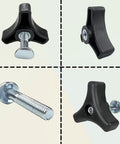 Honda Lawn Mower Handle Knob Replacement Kit With Wing Nut Bolts And Triangle Grip Screws Fits HRR216 HRX217KU HRS216