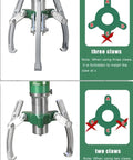 Beast Mode 10 Ton Hydraulic Puller Bearing Separator Power Tool Kit For Shop Heavy Duty Hub Flange Removal Vertical Or Horizontal Grip 2 Or 3 Jaw Adjustable System With Hydraulic Oil Pump For Real Tough Jobs Anytime And Easy Install, 3-claw setup