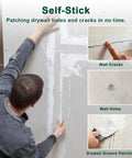 Heavy Duty Self Adhesive Fiberglass Mesh Drywall Joint Tape 1.97 Inch By 180 Feet For Wall Crack Repairs Seam Patches And Spackle Projects Built Tough For Long Lasting Smooth Walls applied to drywall crack