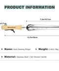 Seed Dibber Tool With Measuring Scale And Stainless Steel Tip Wooden Handle for precise planting, 13.7in length