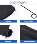 Badass Heavy Duty Two Pack Dust Collection Bags For Table Saw And Miter Saw Featuring Flexible Steel Wire Rim And Quick Zipper Bottom showing zipper, easy to open design.