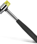 Go To Lightweight Double Sided Rubber Mallet Hammer With Plastic Head And Stainless Steel Non Slip Ergonomic Grip