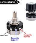 Two Pack 20K Potentiometers RV24YN20S Rotary Single Turn Carbon Film Taper Potentiometer For Inverter Speed Control And Motor Regulation Includes A03 Knobs And Dials B203 20K Ohm with wiring diagram.