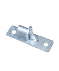 Wall Mount Chain Link Fence Gate Hinges Two Pack With Five Eighth Inch Pin, Rust Resistant Iron With Silver Galvanized Coating