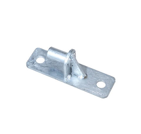 Wall Mount Chain Link Fence Gate Hinges Two Pack With Five Eighth Inch Pin, Rust Resistant Iron With Silver Galvanized Coating