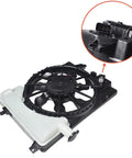 Straight Shot Radiator Cooling Fan Direct Swap Replacement For Hyundai Elantra Hybrid 2014 To 2016, black plastic fan with connector.