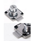 Heavy Duty Cold Rolled Steel Cam Drawer Lock For Cabinets Locks Drawers And Closets Rust Resistant Cylinder Latch 16x21mm close-up view