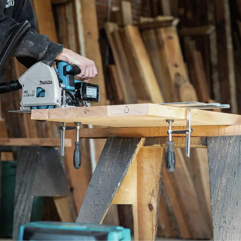 Guide Rail Clamp 2 Pack For Track Saws, Sturdy No Slip Grip in use with Makita saw