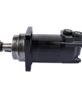 Side view of Drop In Replacement Hydraulic Motor For Eaton Char Lynn 2000 Series 24.03 CID 1.25 Inch Tapered Shaft With 4 Bolt Wheel Mount