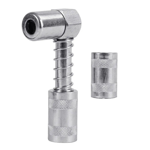 Right Angled Grease Coupler Adapter Tool For Hard To Reach Machinery Components Pro Grade Alloy Steel Fitting For Autos Motorcycles And Industrial Equipment Lubrication, alloy steel