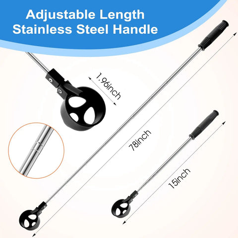 Extendable Egg Grabber Tool For Chicken Eggs, Stainless Steel Picker With 15.7 To 76 Inch Adjustable Handle And Non Slip Gloves, Ideal For Coop Nest And Poultry Farm Use, No Bending Hassle