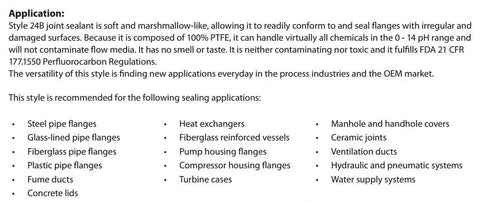 Tough As Nails White PTFE Joint Sealant Roll For Pipe Flanges And Heat Exchangers 5/8 Inch Wide By 30 Feet Long used for sealing applications.