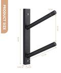 Four Layer Horizontal Skateboard Wall Mount Rack dimensions illustration