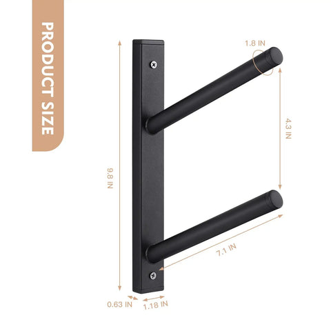 Four Layer Horizontal Skateboard Wall Mount Rack dimensions illustration