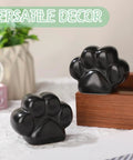 Decorative Paw Print Toilet Bolt Caps Black 2 Pack Cute Bathroom Screw Covers Sleek Matte Finish fresh home makeover