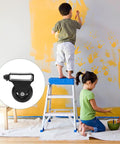 Telescopic Ladder Wheels And Retractable Wheel Casters Set For Folding Aluminum Ladders Smooth As Butter Rolling replacement tire with kids painting