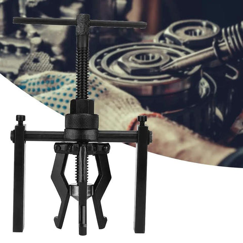 Three Jaw Gear Puller Bearing Extractor Tool Kit For Engine Repair Removing Stubborn Pilot Types Fast No Drama For Shop Crew Using Solid Build To Handle Pump Specs Within Set Range To Nail The Job Every Chance You Have. carbon steel three-jaw puller shown front view