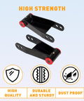 Ford F-150 2004-2014 Rear 2 to 3 Inch Lowering Drop Shackles Bolt On Leveling Kit 2WD Adjustable Shackle Pair, High Strength