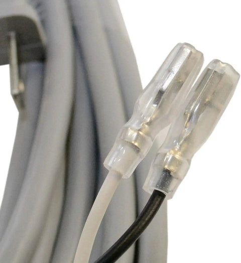 Close-up of connectors on Replacement 36Ft AC Power Cord For Dyson DC14 Upright Vacuum All Floors Mains Cable UL Listed 12A 125V