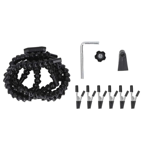 Components of Five Arm Soldering Helping Hands Station With 360 Degree Rotating Clips For PCB Repair And Craft Projects