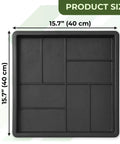 DIY Friendly Large Reusable Concrete Parquet Patio Paving Mold For Walkways Pathmaker Style Stone Pavers, 40x40 cm size