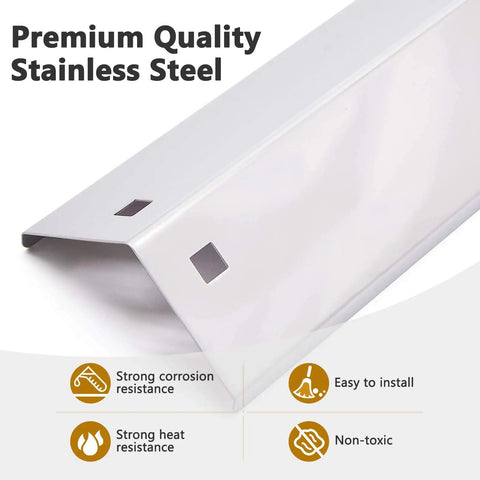 Close-up of stainless steel Heat Plates Replacement Kit For Char Griller 5050 5650 3001 E3001 3072 5072 3070 Grills