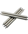 Heavy Duty 4 Pieces Stainless Steel Non Power Shaft Belt Conveyor Roller Kit for Smooth Manual Handling, showing 50mm diameter rods.