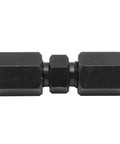 4LifetimeLines 1/4-in high-pressure compression union, black-oxide steel, leak-tight tube connector