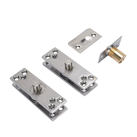 Hidden Door Hinge With 360 Degree Pivot, Heavy Duty Stainless Steel Concealed Hinge for Secret Doors, Bookcase and Murphy Beds, 220 lbs