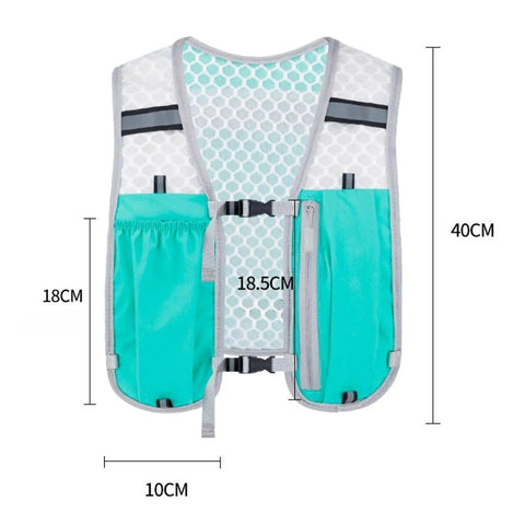 Front view of Run Ready Hydration Vest Lightweight Running Backpack With Adjustable Water Bag And Multiple Pockets Waterproof Gear