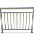 Heavy Duty Outdoor Railing Guardrail For Balcony And Deck Crafted From Top Shelf 304 Stainless Steel, sleek vertical design.