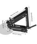 Heavy Duty Manual Pipe Bender With Precision Angle Gauge And Long Lever Handle For Smooth One Hundred Twenty Degree Bends No Sweat Tube Bending Tool For Pro Mechanics And Shop Crew dimensions showing sturdy design.