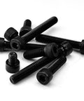 M8 Socket Head Cap Screws 70Mm 12.9 Grade Alloy Steel Full Thread Black Oxide Allen Drive Bolts With Hex Key stacked together