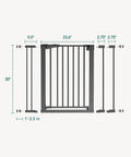 Doorway And Stair Baby Gate With Auto Close For Kids And Pets Adjustable 26 To 40 Inch Pressure Mounted No Drilling Easy Install