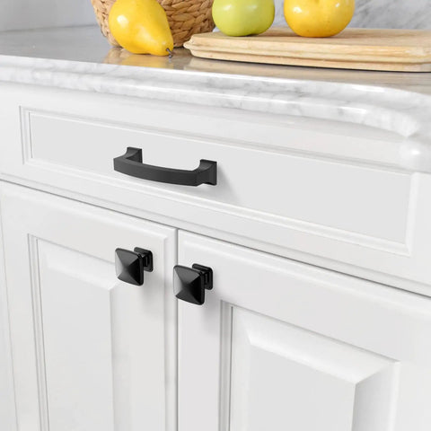 Matte Black 3 Inch Cabinet Pulls 10 Pack With 76mm Hole Centers Kitchen Cabinet Hardware Handles for Cabinets Cupboards and Drawers